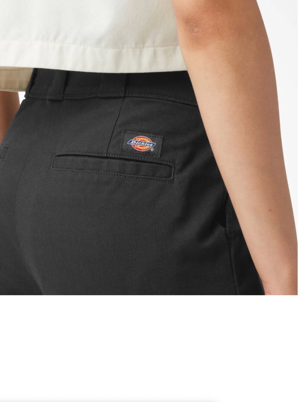 NWT Dickies Women's Twill Crop Cargo Pants Black Pockets SZ-8R - Picture 5 of 10